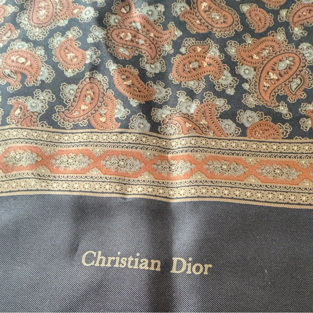 Christian Dior Silk Paisley Scarf